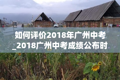 如何评价2018年广州中考_2018广州中考成绩公布时间