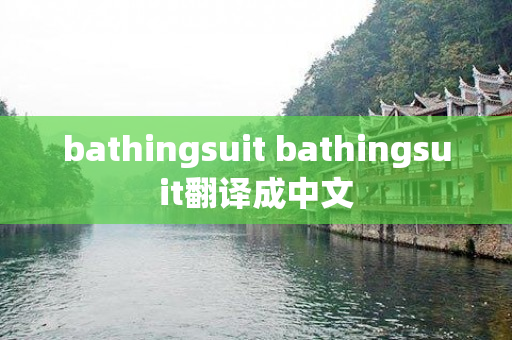 bathingsuit bathingsuit翻译成中文